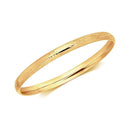 14k Yellow Gold Dome Style Childrens Bangle with Diamond Cuts (5.50 mm) | 5.5'' - Forever in Harmony