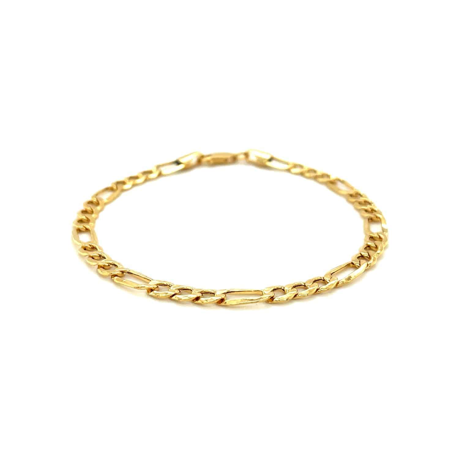 14k Yellow Gold Lite Figaro Bracelet (4.70 mm) | 7''