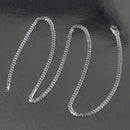 14k White Gold Solid Curb Chain (2.60 mm) - Forever in Harmony