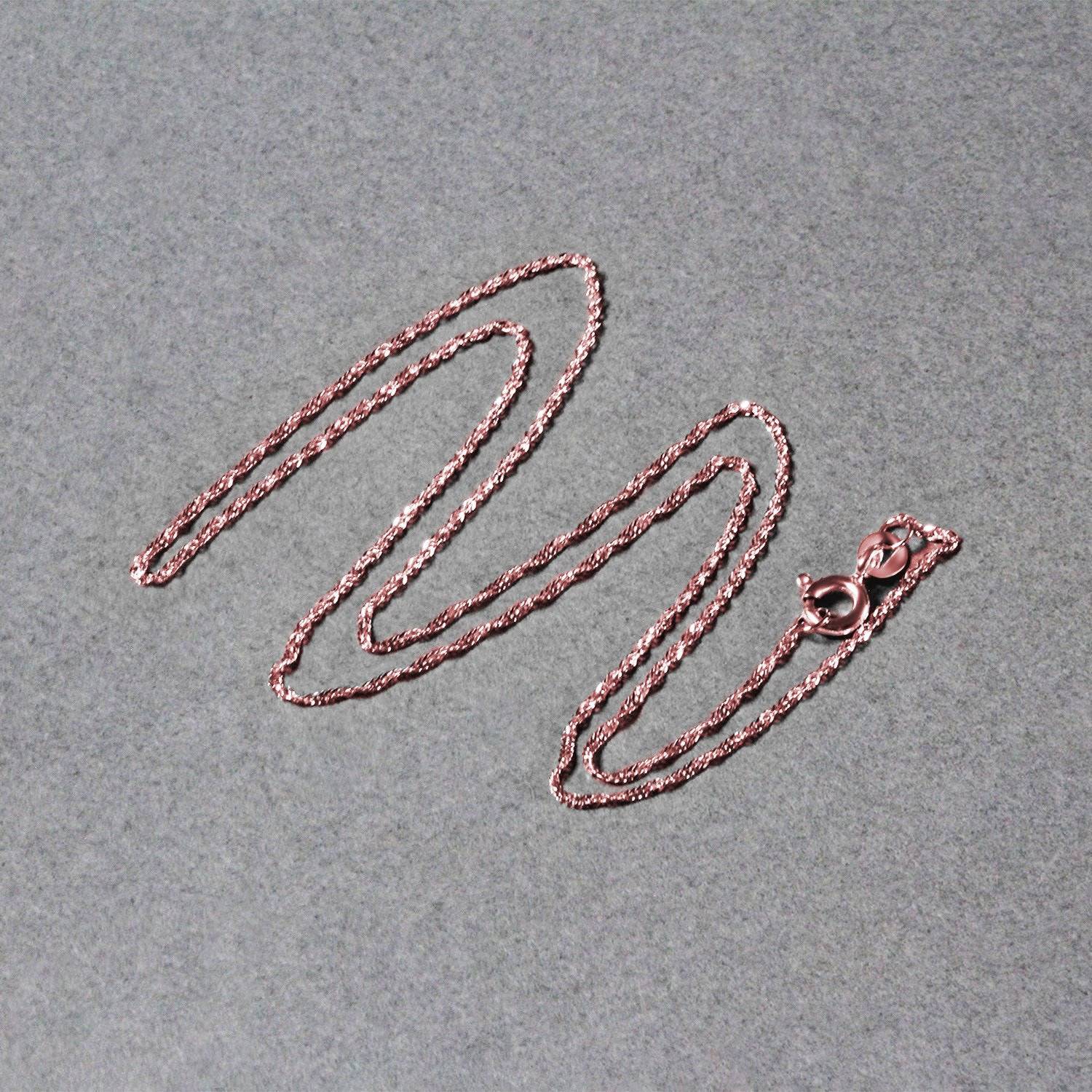 14k Rose Gold Singapore Chain (1.10 mm) - Forever in Harmony