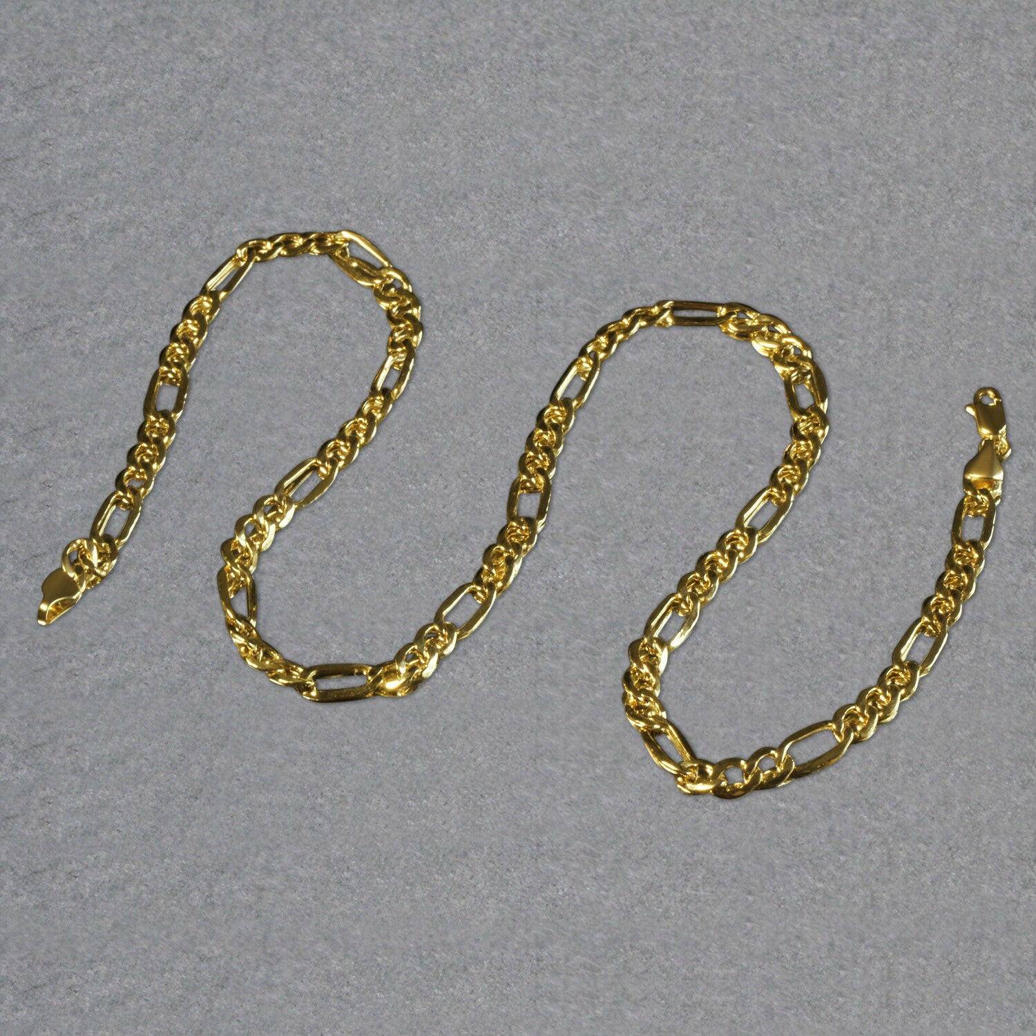 14k Yellow Gold Lite Figaro Chain (5.60 mm) | - Forever in Harmony