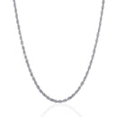 14k White Gold Solid Diamond Cut Rope Chain (3.00 mm) - Forever in Harmony