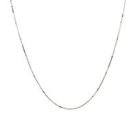 14k White Gold Classic Box Chain (0.60 mm) | 13'' - Forever in Harmony