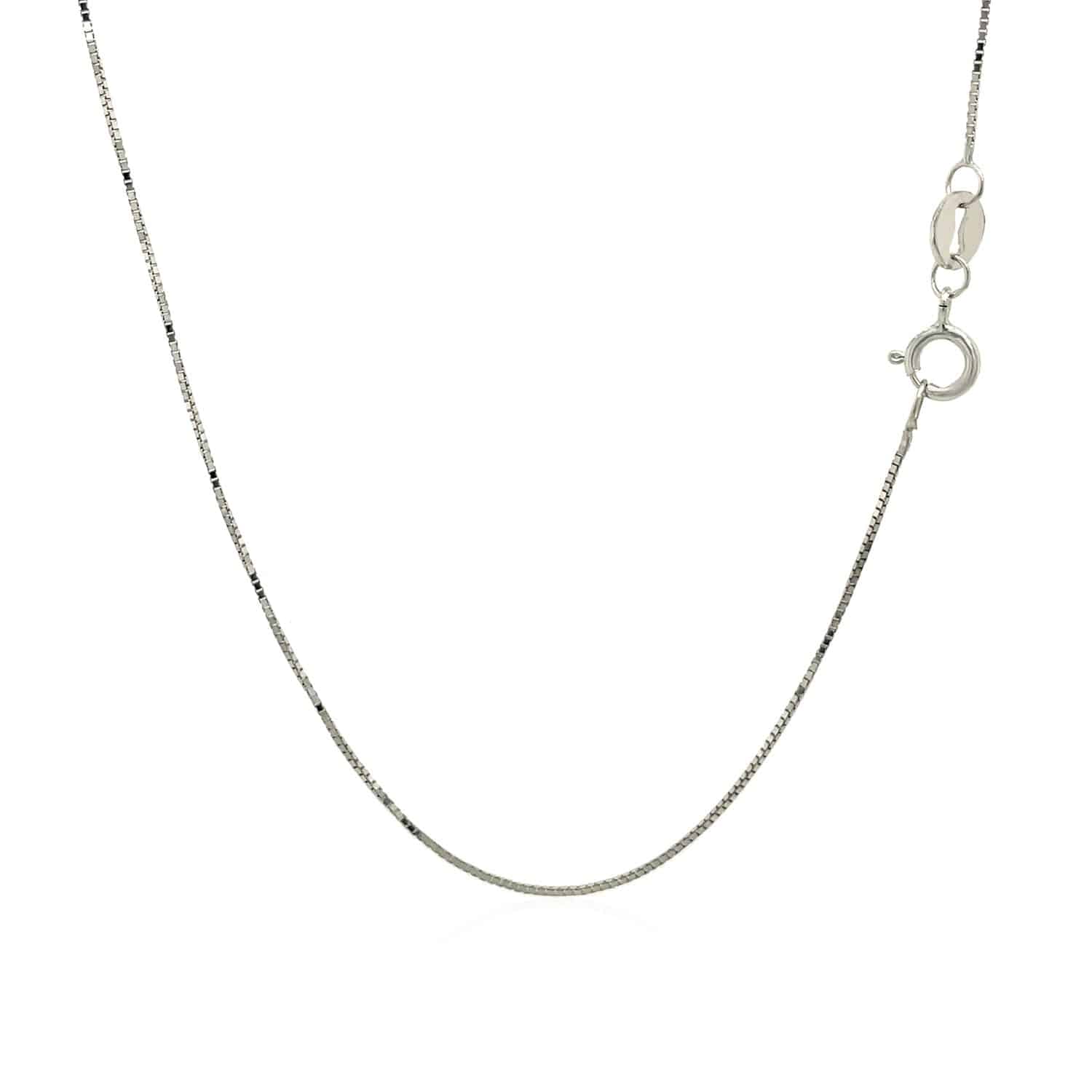 14k White Gold Classic Box Chain (0.60 mm) | 13'' - Forever in Harmony