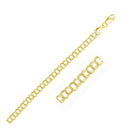 14k Yellow Gold Solid Double Link Charm Bracelet (5.00 mm) - Forever in Harmony