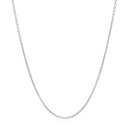 14k White Gold Round Cable Link Chain (1.20 mm) - Forever in Harmony