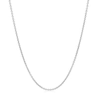 14k White Gold Round Cable Link Chain (1.20 mm) - Forever in Harmony