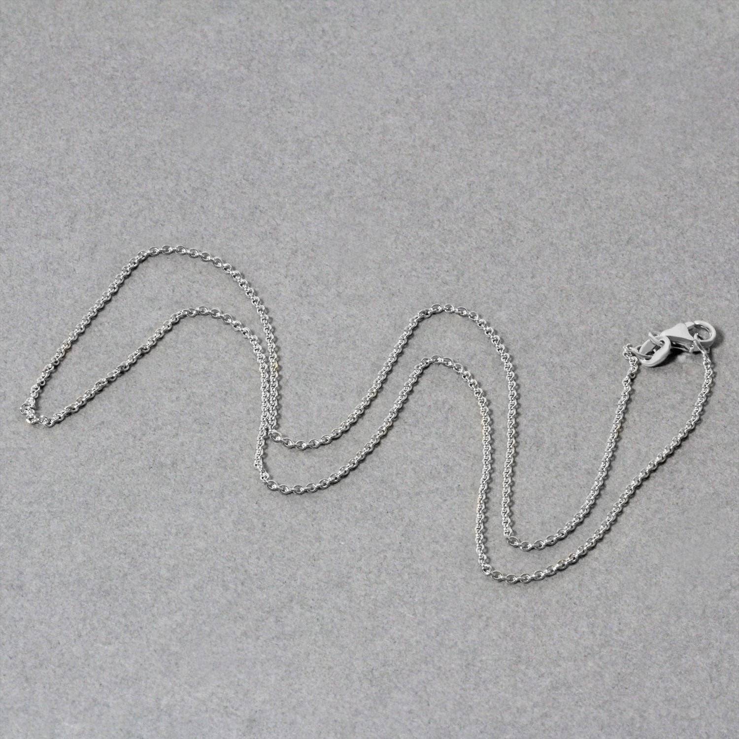 14k White Gold Round Cable Link Chain (1.20 mm) - Forever in Harmony