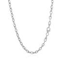 14k White Gold Pendant Chain with Textured Links (2.90 mm) - Forever in Harmony