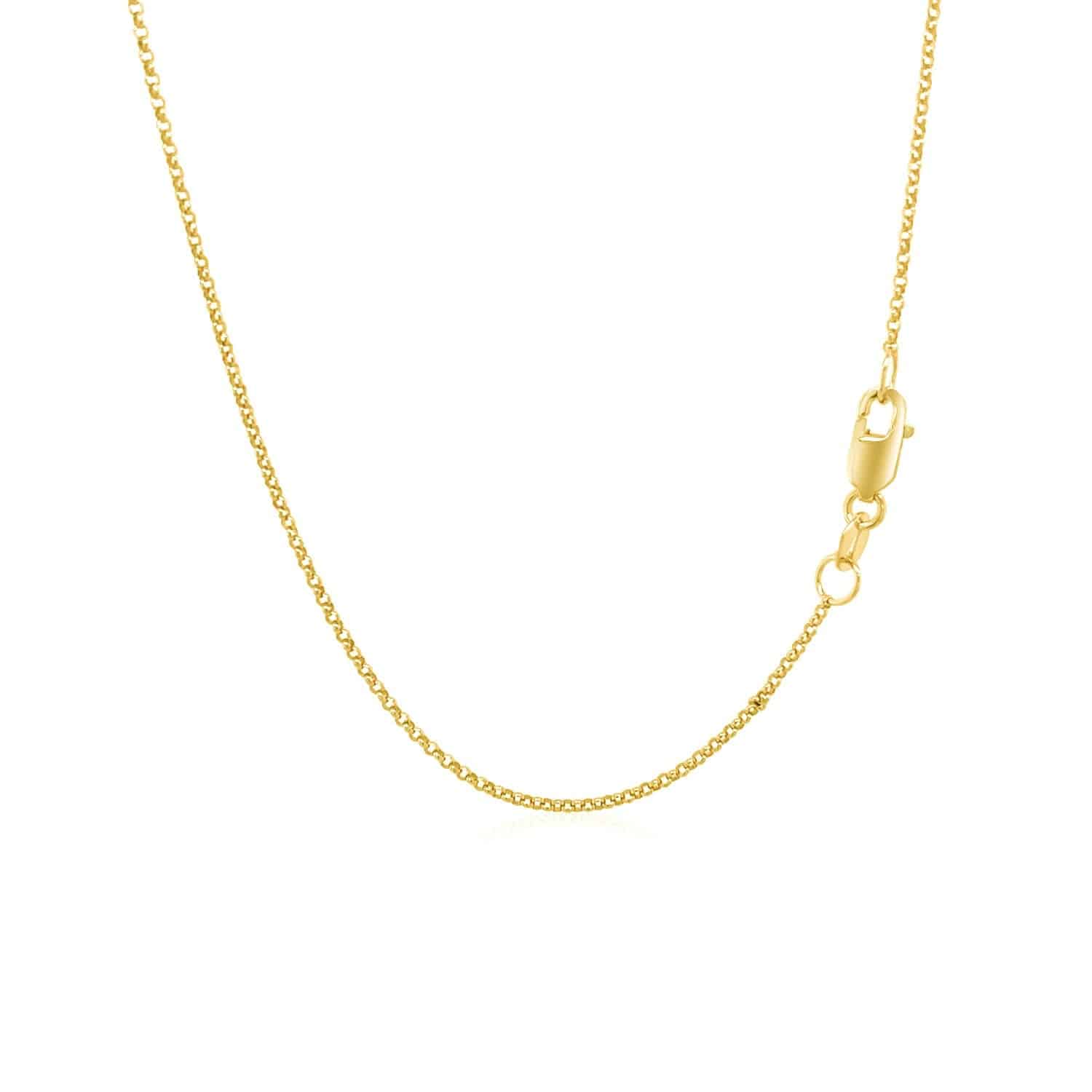 14k Yellow Gold Diamond Cut Rolo Chain (1.10 mm) - Forever in Harmony