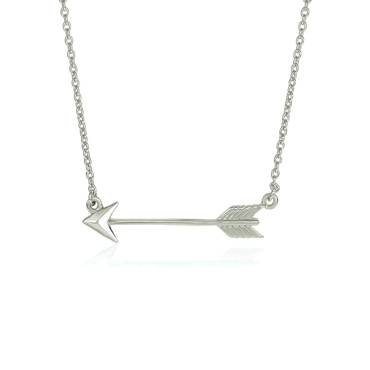 Necklace with Arrow in Sterling Silver - Forever in Harmony