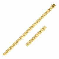 14k Yellow Gold Classic Miami Cuban Solid Bracelet (4.90 mm) | - Forever in Harmony