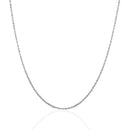 10k White Gold Solid Diamond Cut Rope Chain (1.40 mm) | - Forever in Harmony