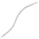 14k White Gold Heart Shape Textured Bracelet (6.35 mm) | 7.25'' - Forever in Harmony