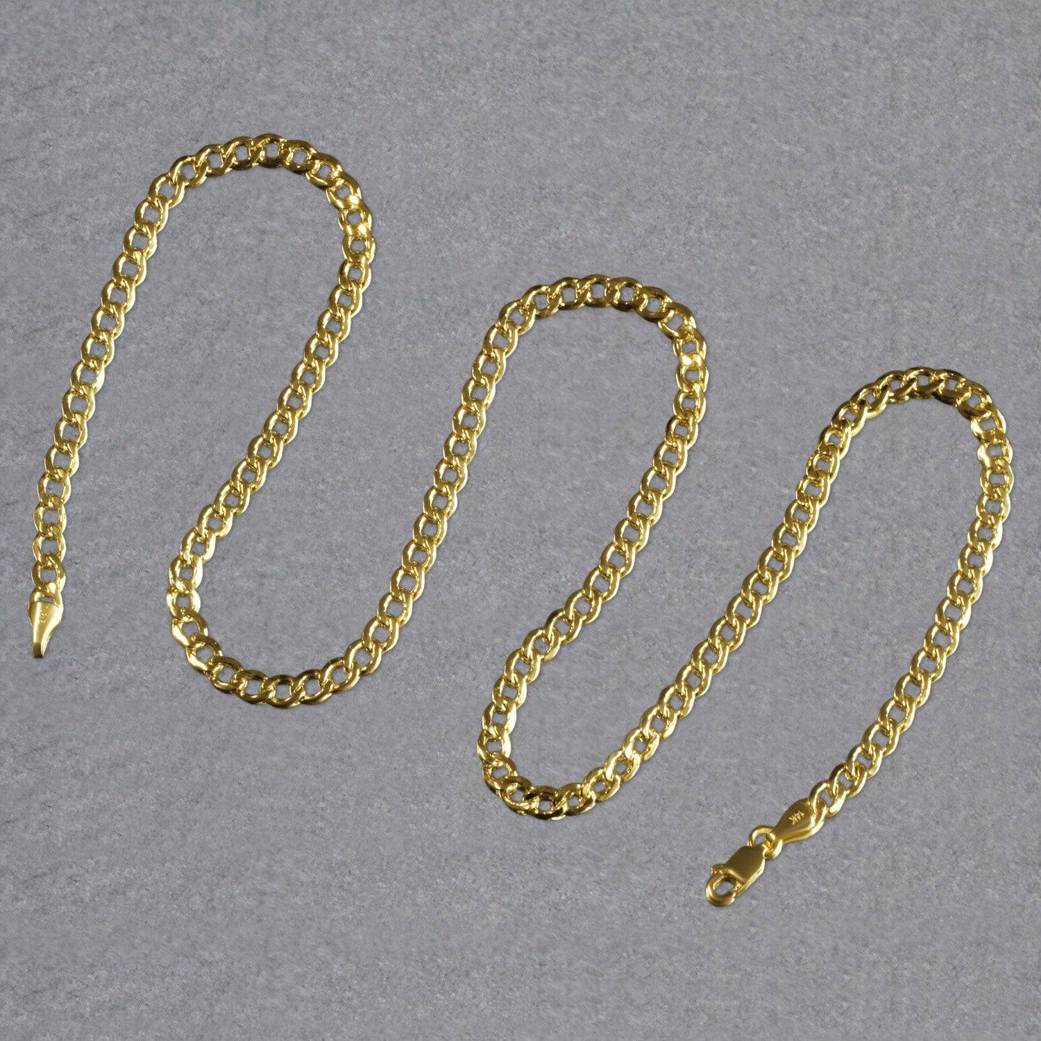 14k Yellow Gold Curb Chain (4.40 mm) | 18'' - Forever in Harmony