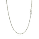 14k White Gold Diamond Cut Cable Link Chain (1.9 mm) - Forever in Harmony