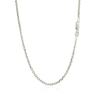 14k White Gold Diamond Cut Cable Link Chain (1.9 mm) - Forever in Harmony