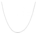 Double Extendable Diamond Cut Cable Chain in White Gold (0.87 mm) | - Forever in Harmony