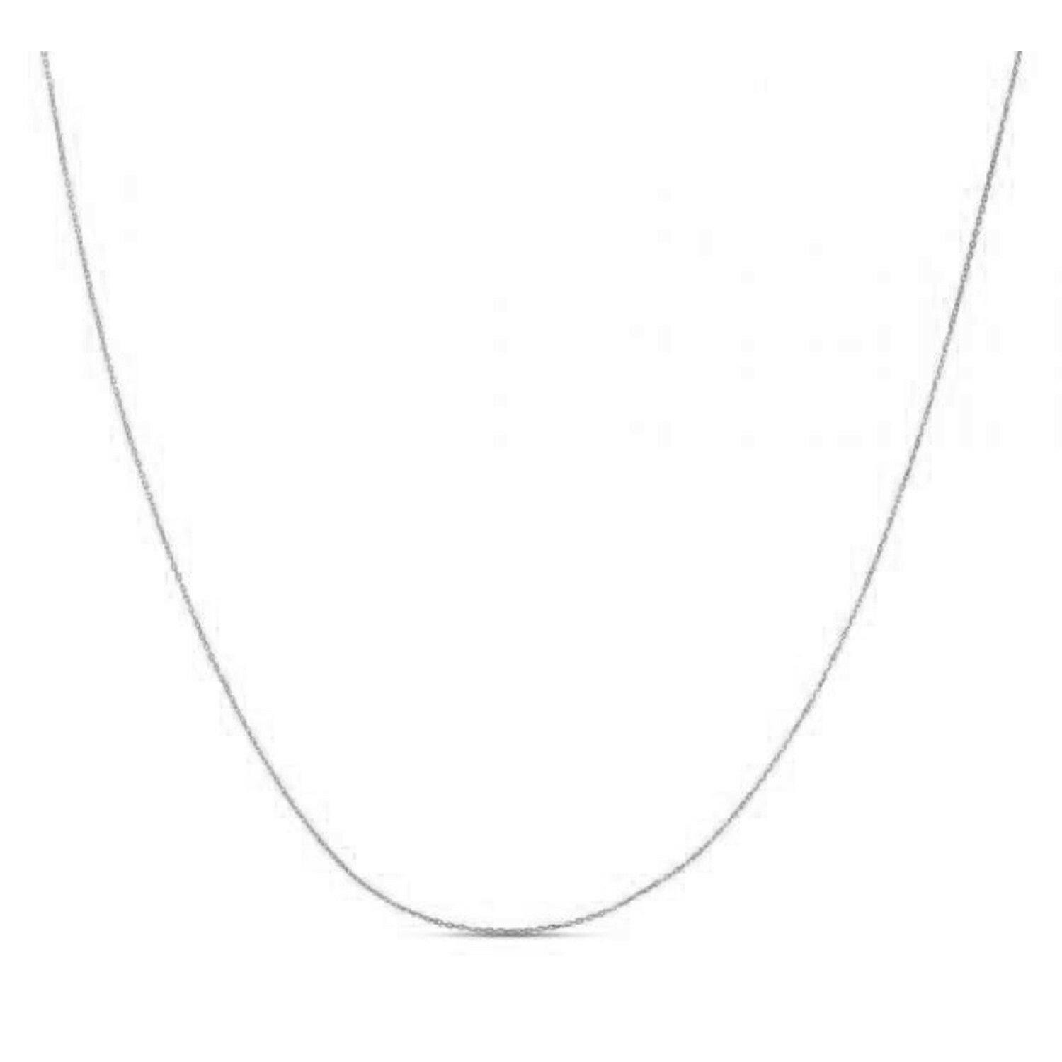 Double Extendable Diamond Cut Cable Chain in White Gold (0.87 mm) |