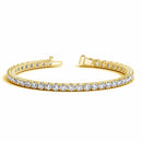 Lab Grown Round Diamond Tennis Bracelet in 14k Yellow Gold(10 cctw F/G  VS2/SI1) - Forever in Harmony