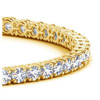 Lab Grown Round Diamond Tennis Bracelet in 14k Yellow Gold(10 cctw F/G  VS2/SI1) - Forever in Harmony