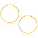 10k Yellow Gold Polished Hoop Earrings (1.5x40mm) - Forever in Harmony