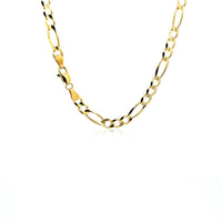 10K Yellow Gold Solid Figaro Chain (4.50 mm) - Forever in Harmony