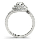 14k White Gold Round Diamond Spiral Design Engagement Ring (1 1/8 cttw) - Forever in Harmony