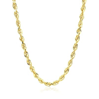 10k Yellow Gold Solid Diamond Cut Rope Chain (4.00 mm) - Forever in Harmony