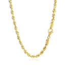 10k Yellow Gold Solid Diamond Cut Rope Chain (4.00 mm) - Forever in Harmony