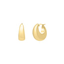 14k Yellow Gold Large Tapered Hoop Earrings(20x20mm) - Forever in Harmony