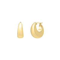 14k Yellow Gold Large Tapered Hoop Earrings(20x20mm) - Forever in Harmony