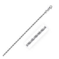 14k White Gold Solid Diamond Cut Rope Chain (2.50 mm) | - Forever in Harmony