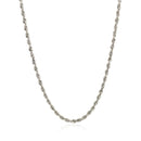 14k White Gold Solid Diamond Cut Rope Chain (2.50 mm) | 16'' - Forever in Harmony