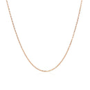 14k Pink Gold Diamond Cut Cable Link Chain (0.87 mm) - Forever in Harmony