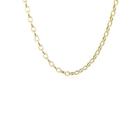 14k Yellow Gold Oval Rolo Chain (3.20 mm) | - Forever in Harmony