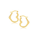 10k Yellow Gold Heart Hoop Earrings - Forever in Harmony