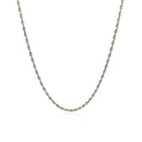 10k White Gold Solid Diamond Cut Rope Chain (1.60 mm) - Forever in Harmony