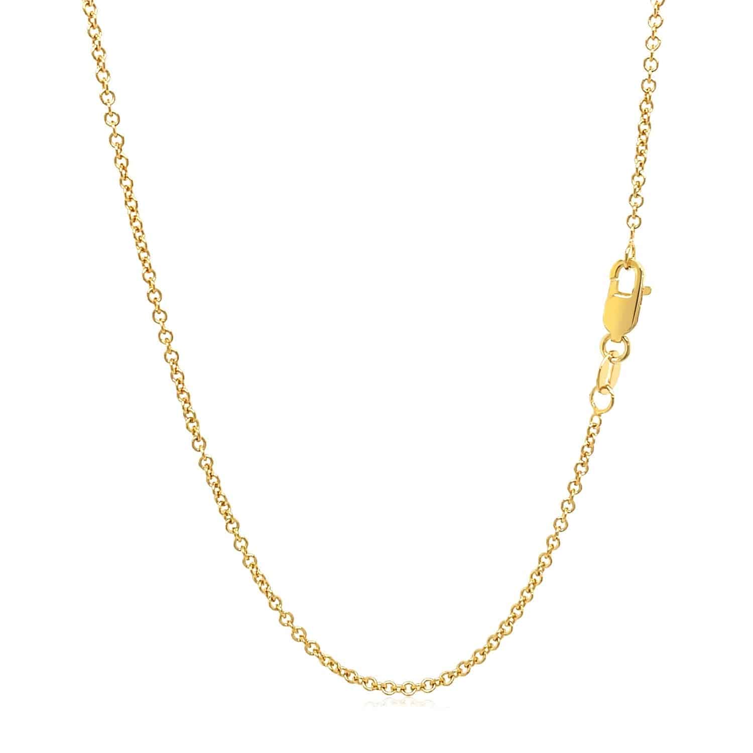 14k Yellow Gold Round Cable Link Chain (1.5 mm) - Forever in Harmony