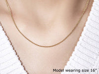 14k Yellow Gold Round Cable Link Chain (1.5 mm) - Forever in Harmony