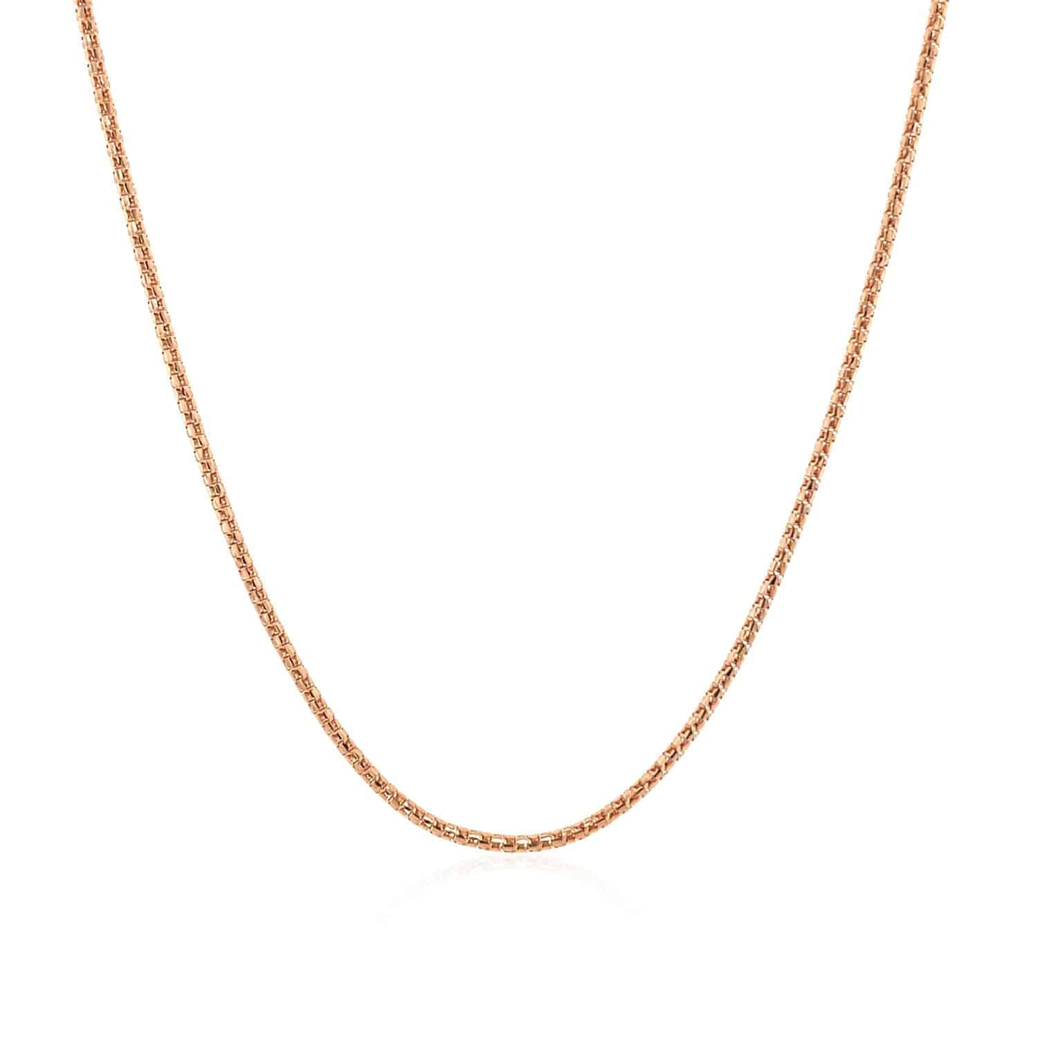 14k Rose Gold Adjustable Popcorn Chain (1.30 mm)