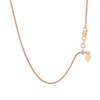 14k Rose Gold Adjustable Popcorn Chain (1.30 mm) - Forever in Harmony