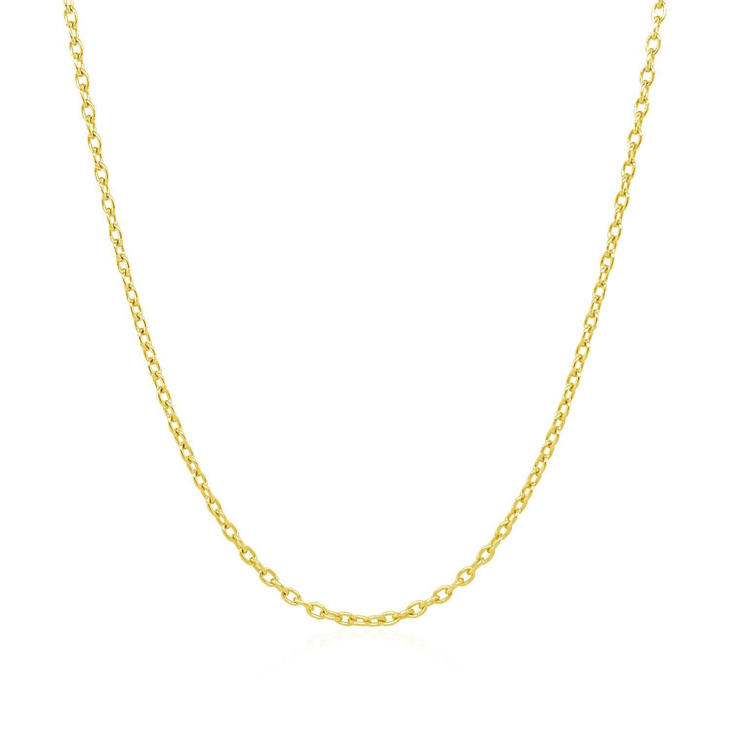 14k Yellow Gold Round Cable Link Chain (1.50 mm) - Forever in Harmony