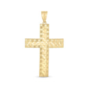 14k Yellow Gold High Polish Diamond Cut Cross Pendant - Forever in Harmony