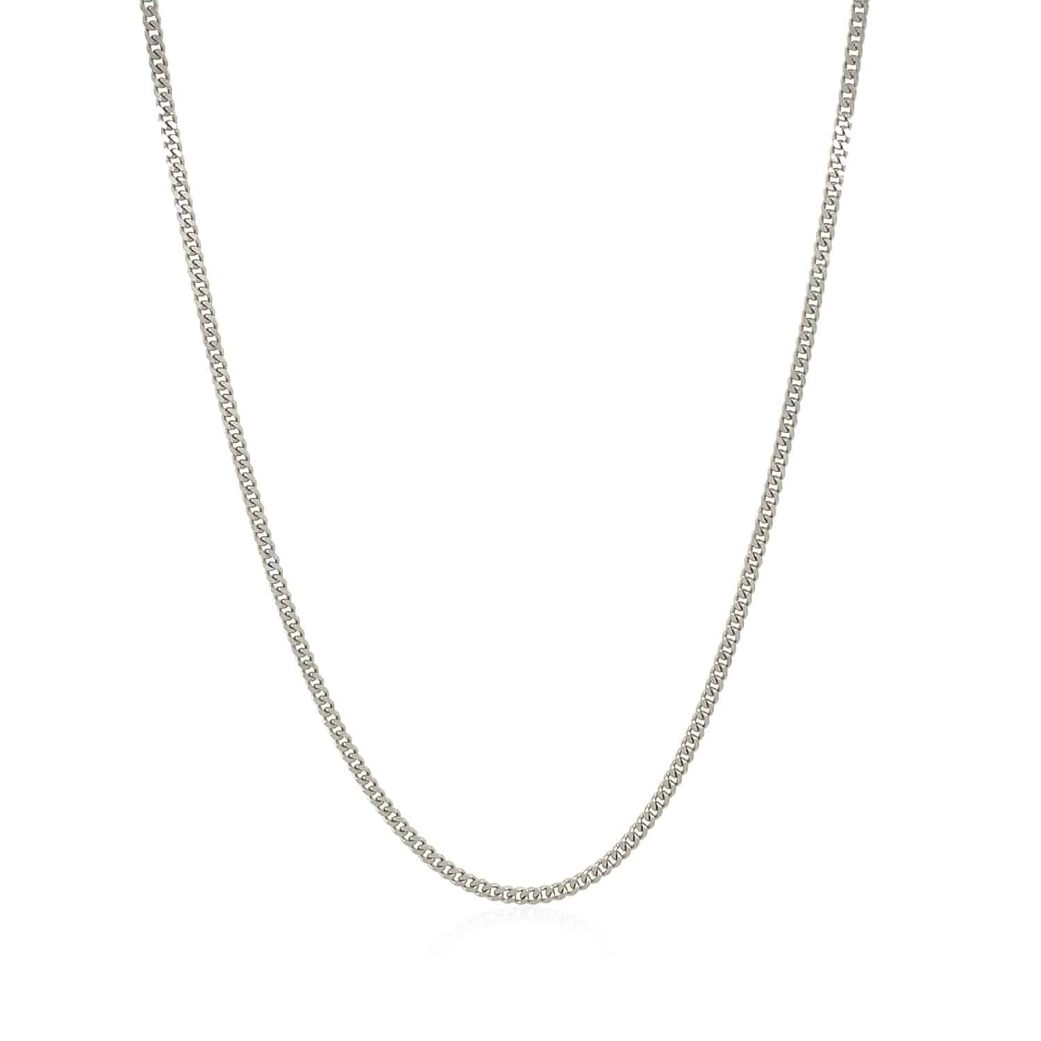 10k White Gold Gourmette Chain  (1.40 mm) - Forever in Harmony