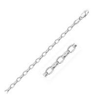 14k White Gold Oval Rolo Chain (4.6 mm) | 18'' - Forever in Harmony