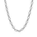 14k White Gold Oval Rolo Chain (4.6 mm) | 18'' - Forever in Harmony