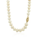 14k Yellow Gold Necklace with White Freshwater Cultured Pearls (6.0mm to 6.5mm) - Forever in Harmony