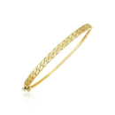 14k Yellow Gold High Polish Cuban Chain Link Bangle (4.60 mm) | - Forever in Harmony