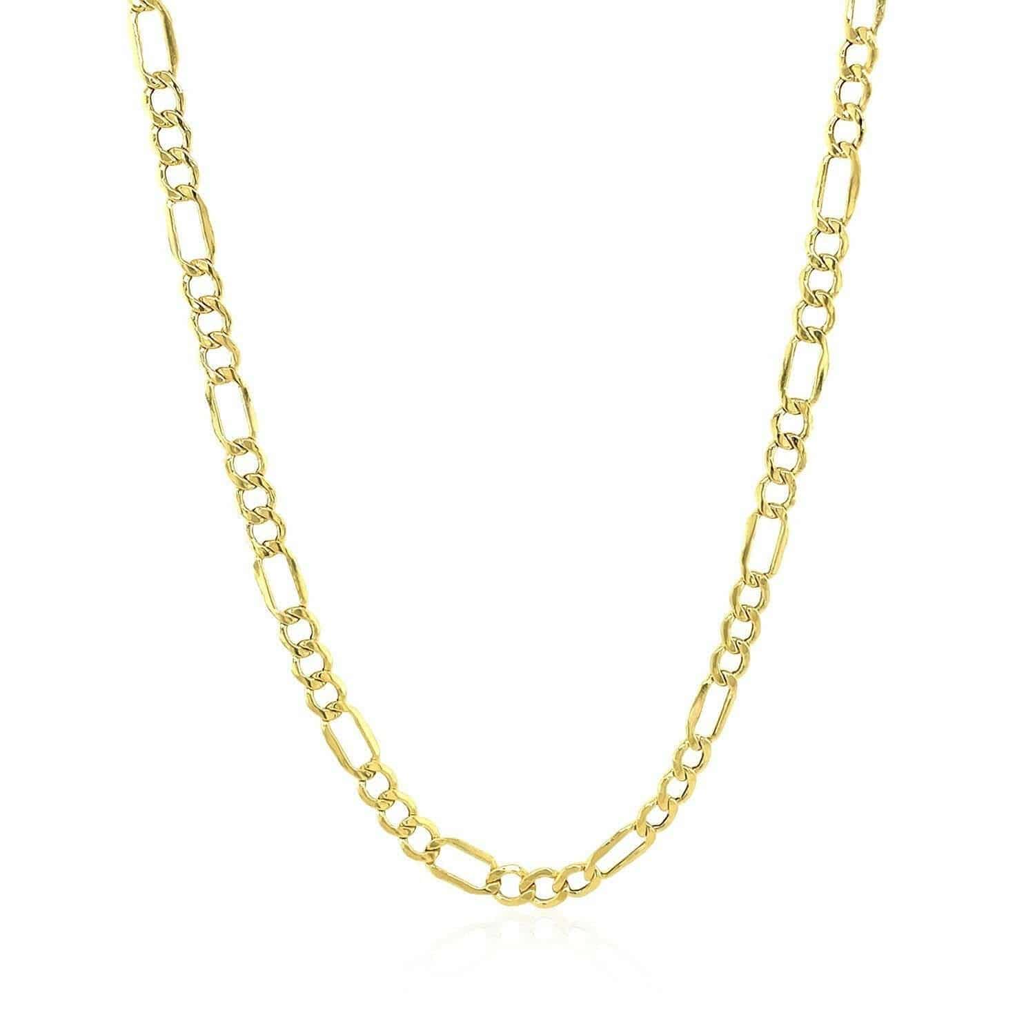 14k Yellow Gold Lite Figaro Chain (3.70 mm) | - Forever in Harmony